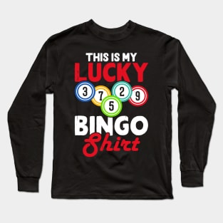 This Is My Lucky Bingo Shirt T shirt For Women Long Sleeve T-Shirt